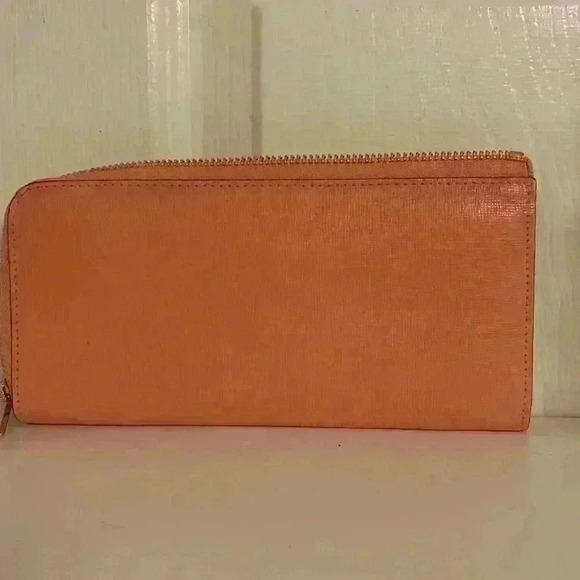 Furla Pink Orange Sunset Leather Wallet - Picture 8 of 17